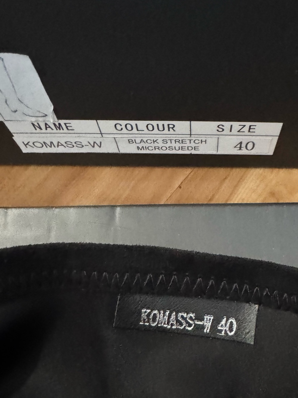 NWT US 9-9.5/ EU 40W - Silent D KOMASS Knee-High Boots BLACK STRETCH (US$160) - Picture 6 of 16